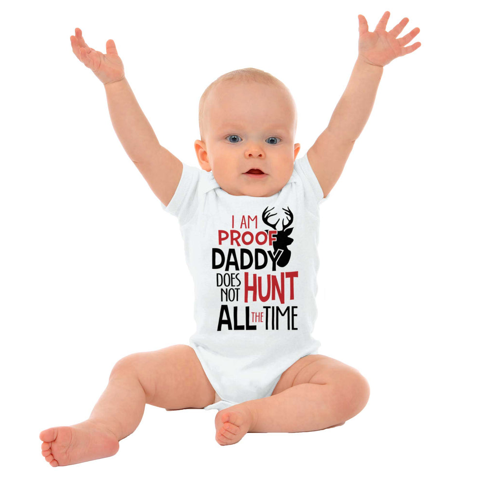 Hunting With Dad Romper Bodysuit-Direct To Garment Print-Brisco Baby