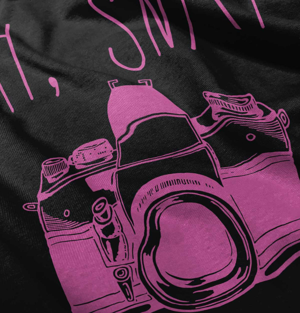 Oh Snap Camera Toddler Ruffled Trim T-Shirt-Direct To Garment Print-Brisco Baby