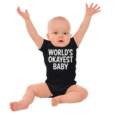 Okayest Baby Romper Bodysuit-Direct To Garment Print-Brisco Baby