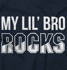 My Lil' Bro Rocks Romper Bodysuit-Direct To Garment Print-Brisco Baby