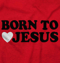 Born To Jesus Romper Bodysuit-Direct To Garment Print-Brisco Baby
