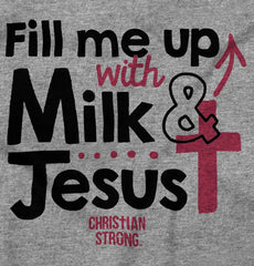 Milk And Jesus Raglan Romper Bodysuit-Direct To Garment Print-Brisco Baby