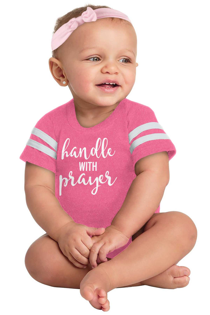 Prayer Care Football Romper Bodysuit-Direct To Garment Print-Brisco Baby