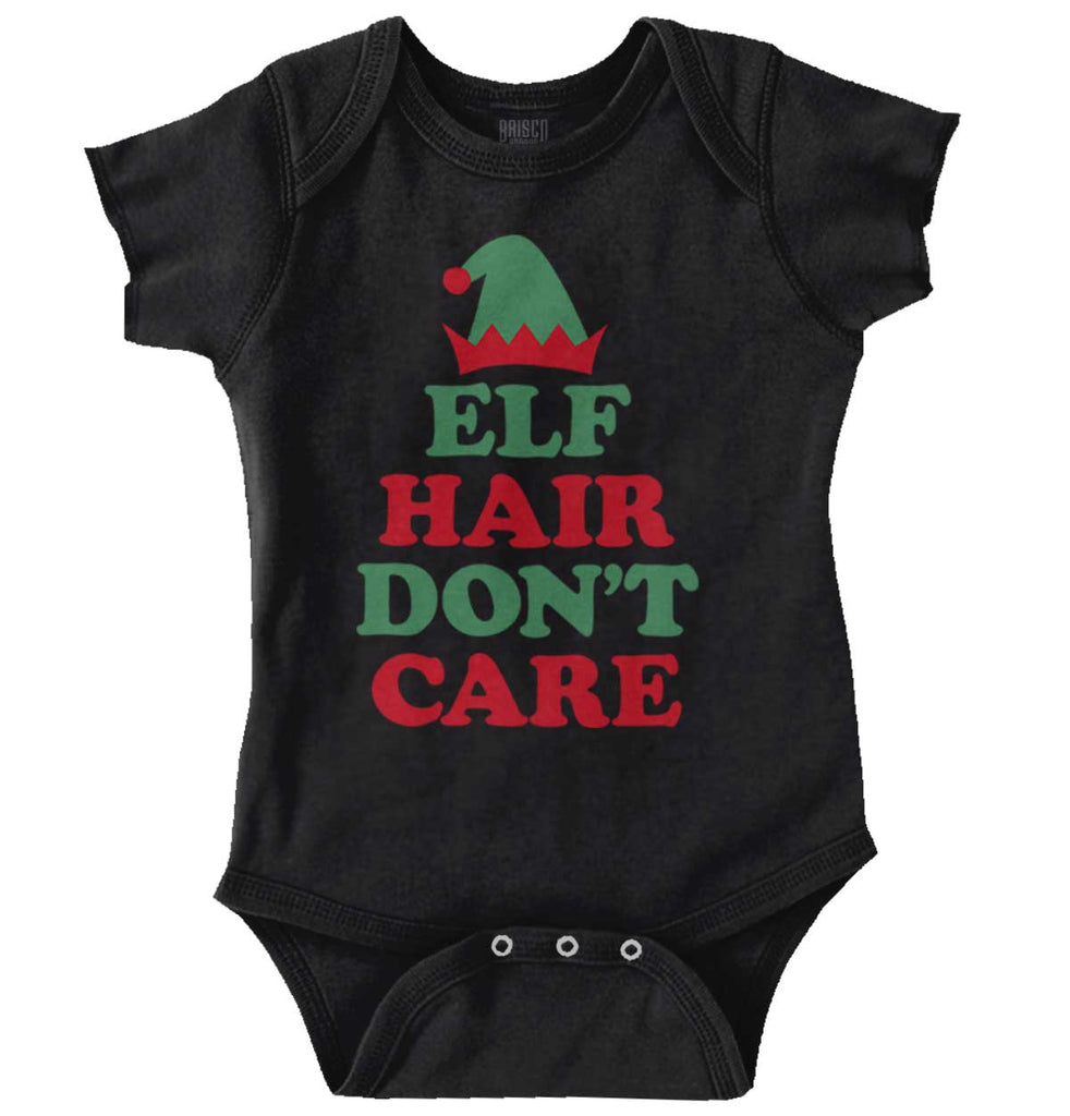 Elf Hair Don't Care Romper Bodysuit-Direct To Garment Print-Brisco Baby