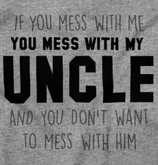 Mess With My Uncle Romper Bodysuit-Direct To Garment Print-Brisco Baby
