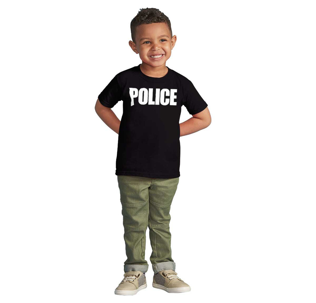 Police Force Infant Toddler T Shirt-Direct To Garment Print-Brisco Baby