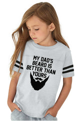 Dad's Beard Toddler Football Jersey Tee-Direct To Garment Print-Brisco Baby