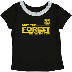 May The Forest Toddler Ruffled Trim T-Shirt-Direct To Garment Print-Brisco Baby