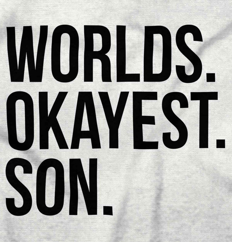 Worlds Okayest Son Infant Baby Bib-Direct To Garment Print-Brisco Baby