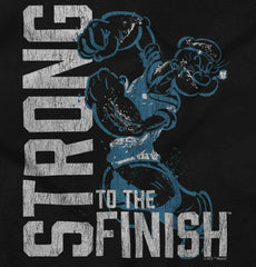 Popeye Muscles Baby Ruffled Trim Romper-Direct To Garment Print-Brisco Baby