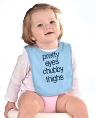 Chubby Thighs Infant Baby Bib-Direct To Garment Print-Brisco Baby