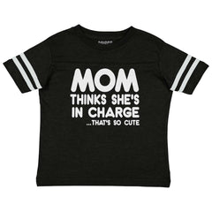 In Charge Toddler Football Jersey Tee-Direct To Garment Print-Brisco Baby