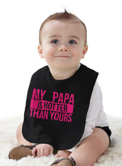 Papa Is Hotter Than Yours Infant Baby Bib-Direct To Garment Print-Brisco Baby