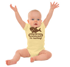 I'm Teething Romper Bodysuit-Direct To Garment Print-Brisco Baby