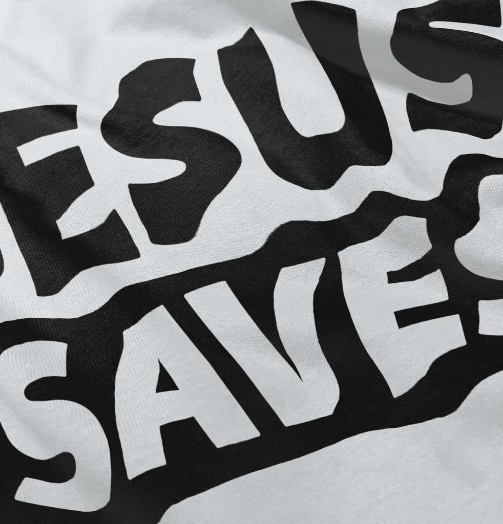 Jesus Saves Romper Bodysuit-Direct To Garment Print-Brisco Baby
