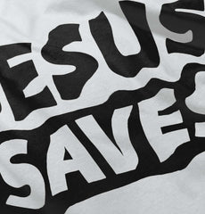 Jesus Saves Romper Bodysuit-Direct To Garment Print-Brisco Baby
