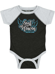 Sent From Heaven Raglan Romper Bodysuit-Direct To Garment Print-Brisco Baby