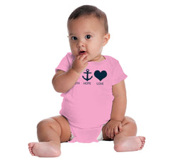 Faith Anchor Love Romper Bodysuit-Direct To Garment Print-Brisco Baby