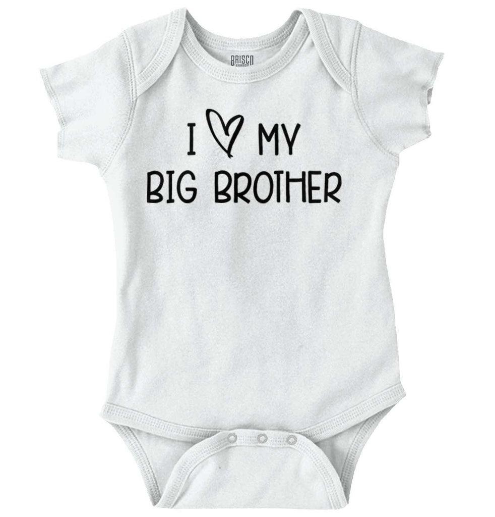 I Love My Big Brother Romper Bodysuit-Direct To Garment Print-Brisco Baby
