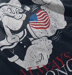 Always Strong Baby Ruffled Trim Romper-Direct To Garment Print-Brisco Baby