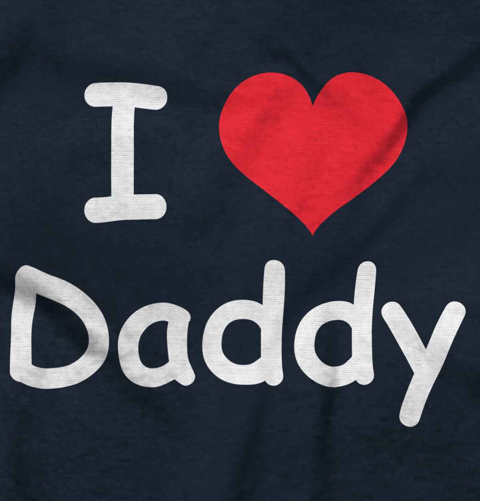 I Heart Daddy Baby Ruffled Trim Romper-Direct To Garment Print-Brisco Baby