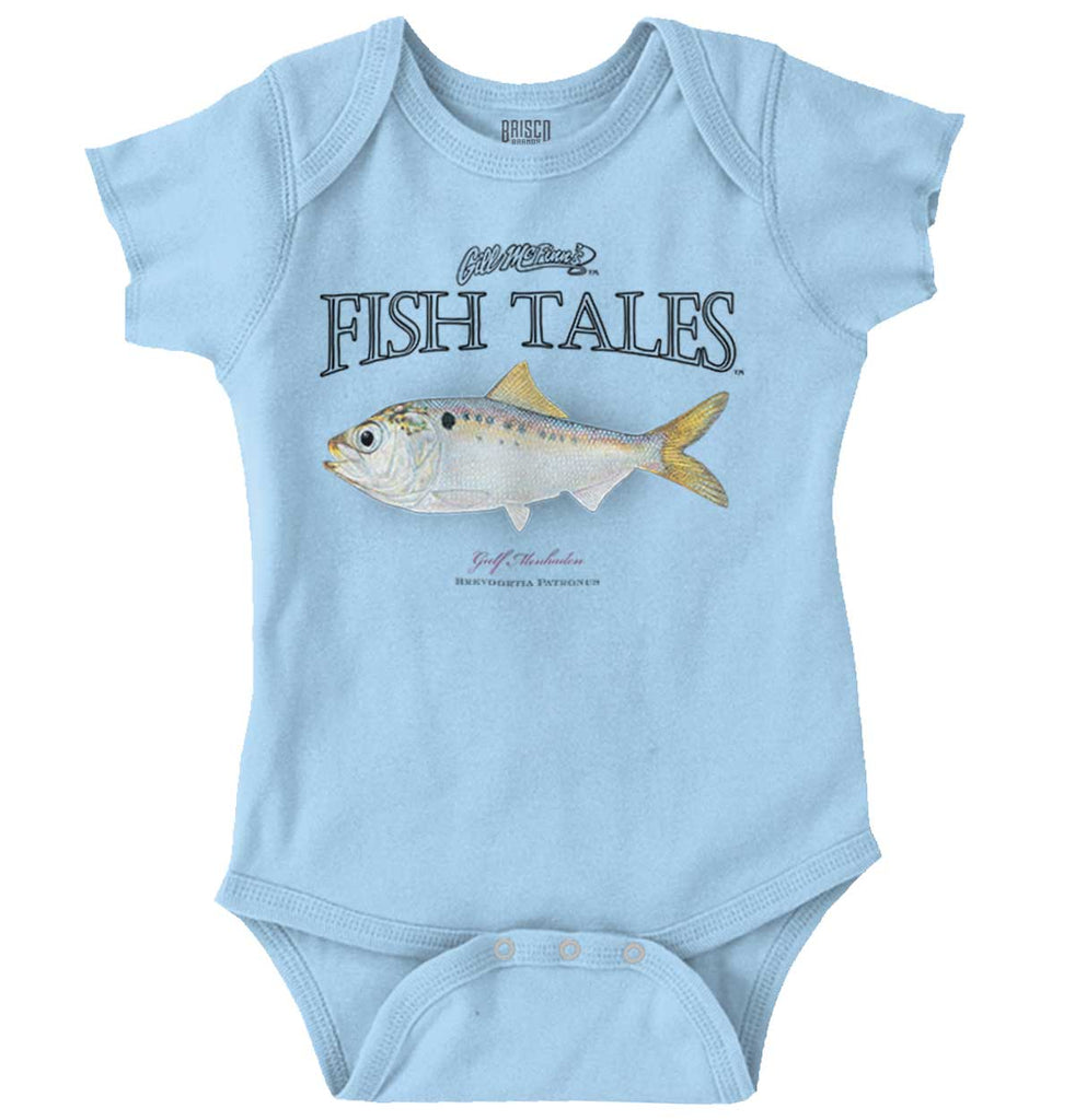 Gulf Menhaden Romper Bodysuit-Direct To Garment Print-Brisco Baby