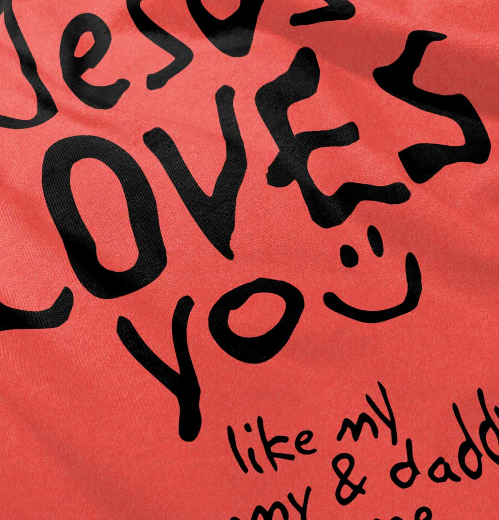 Jesus Loves You Toddler Football Jersey Tee-Direct To Garment Print-Brisco Baby