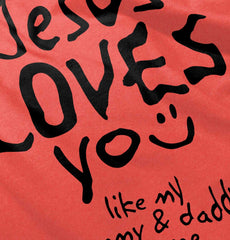 Jesus Loves You Toddler Football Jersey Tee-Direct To Garment Print-Brisco Baby