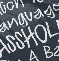 Watch The Language Toddler Football Jersey Tee-Direct To Garment Print-Brisco Baby