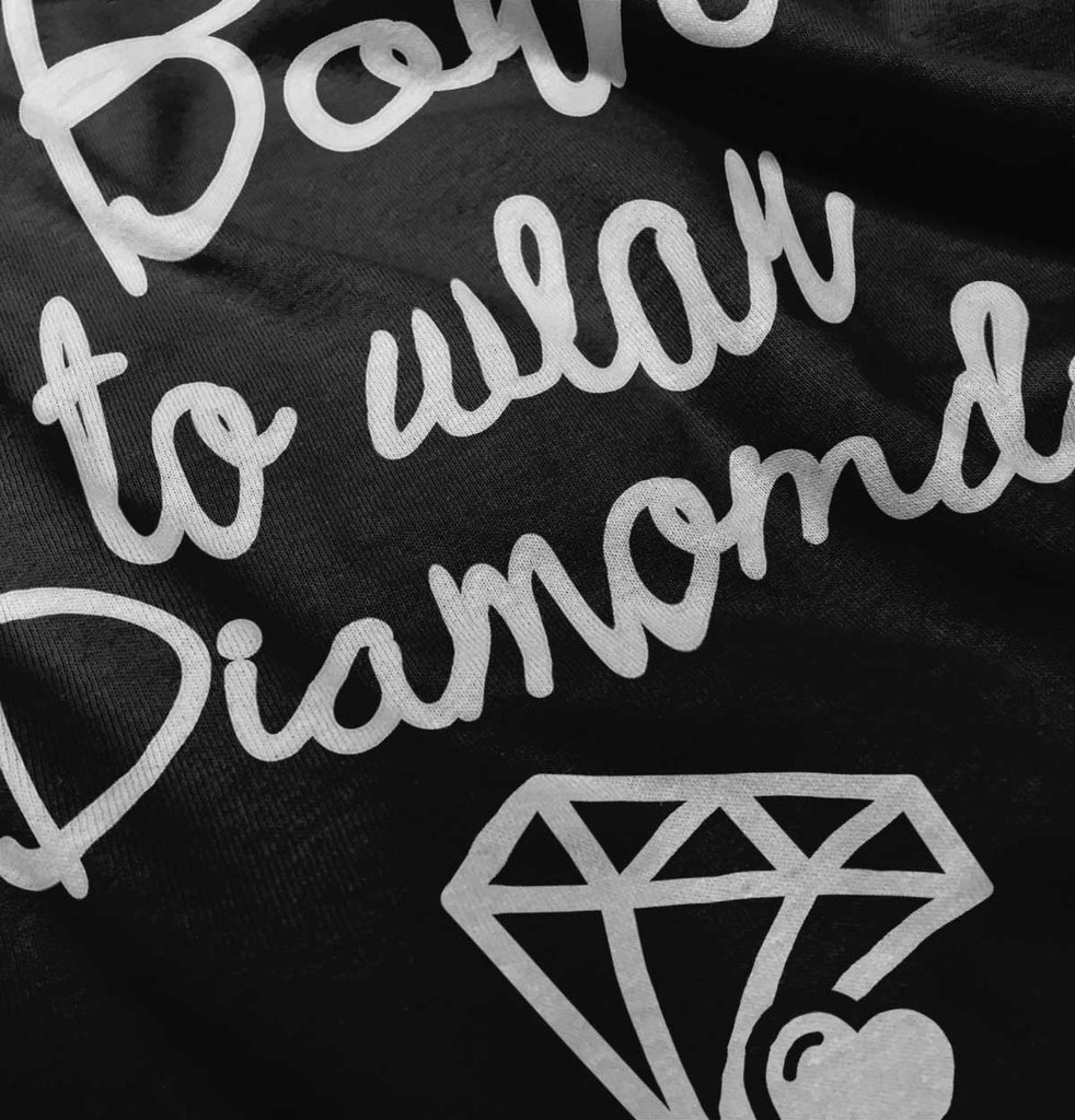 Born To Wear Diamond Romper Bodysuit-Direct To Garment Print-Brisco Baby