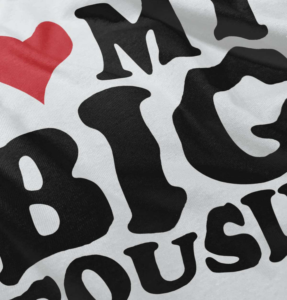 Heart My Big Cousin Romper Bodysuit-Direct To Garment Print-Brisco Baby