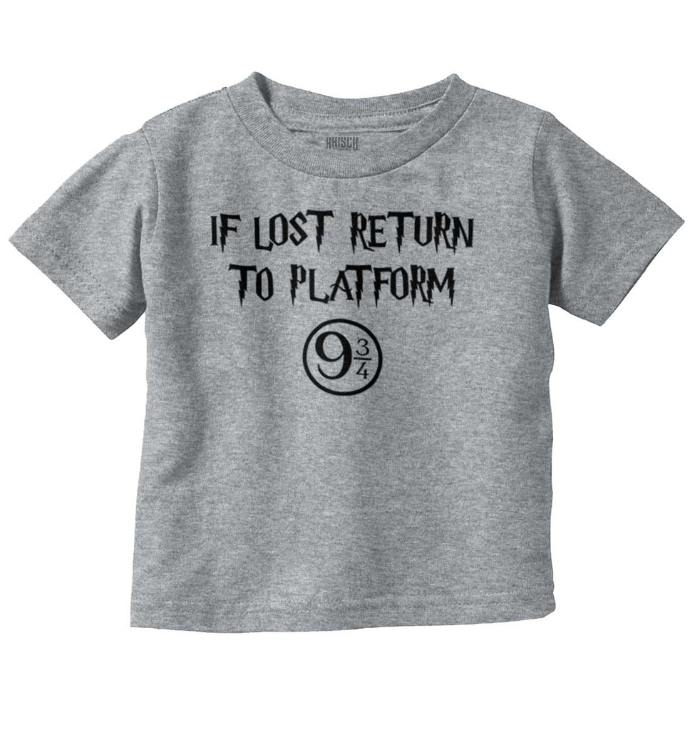 Return Platofrm 9 3/4 Infant Toddler T Shirt-Direct To Garment Print-Brisco Baby