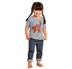 Scaredy Cat Infant Toddler T Shirt-Direct To Garment Print-Brisco Baby