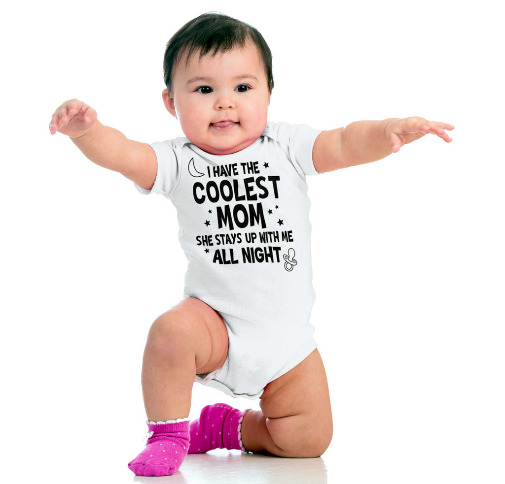 Coolest Mom Romper Bodysuit-Direct To Garment Print-Brisco Baby