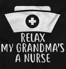 Relax My Grandma's A Nurse Romper Bodysuit-Direct To Garment Print-Brisco Baby