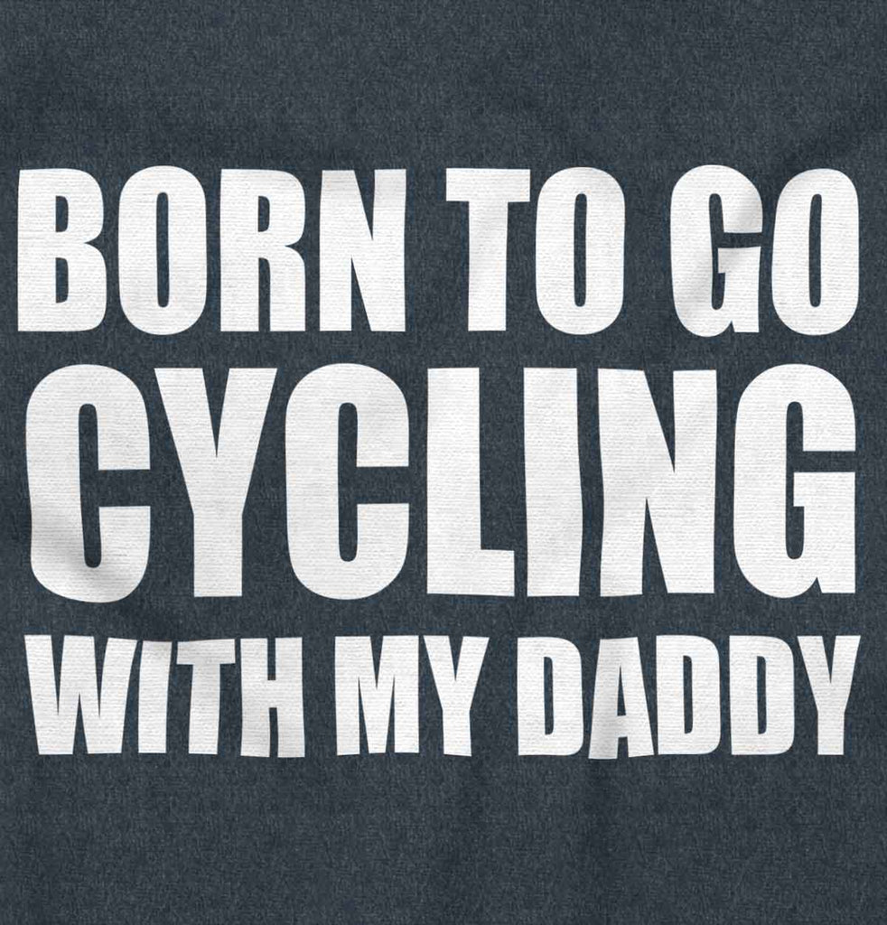 Cycling With Daddy Toddler Football Jersey Tee-Direct To Garment Print-Brisco Baby