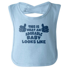 Adorable Looks Like Infant Baby Bib-Direct To Garment Print-Brisco Baby