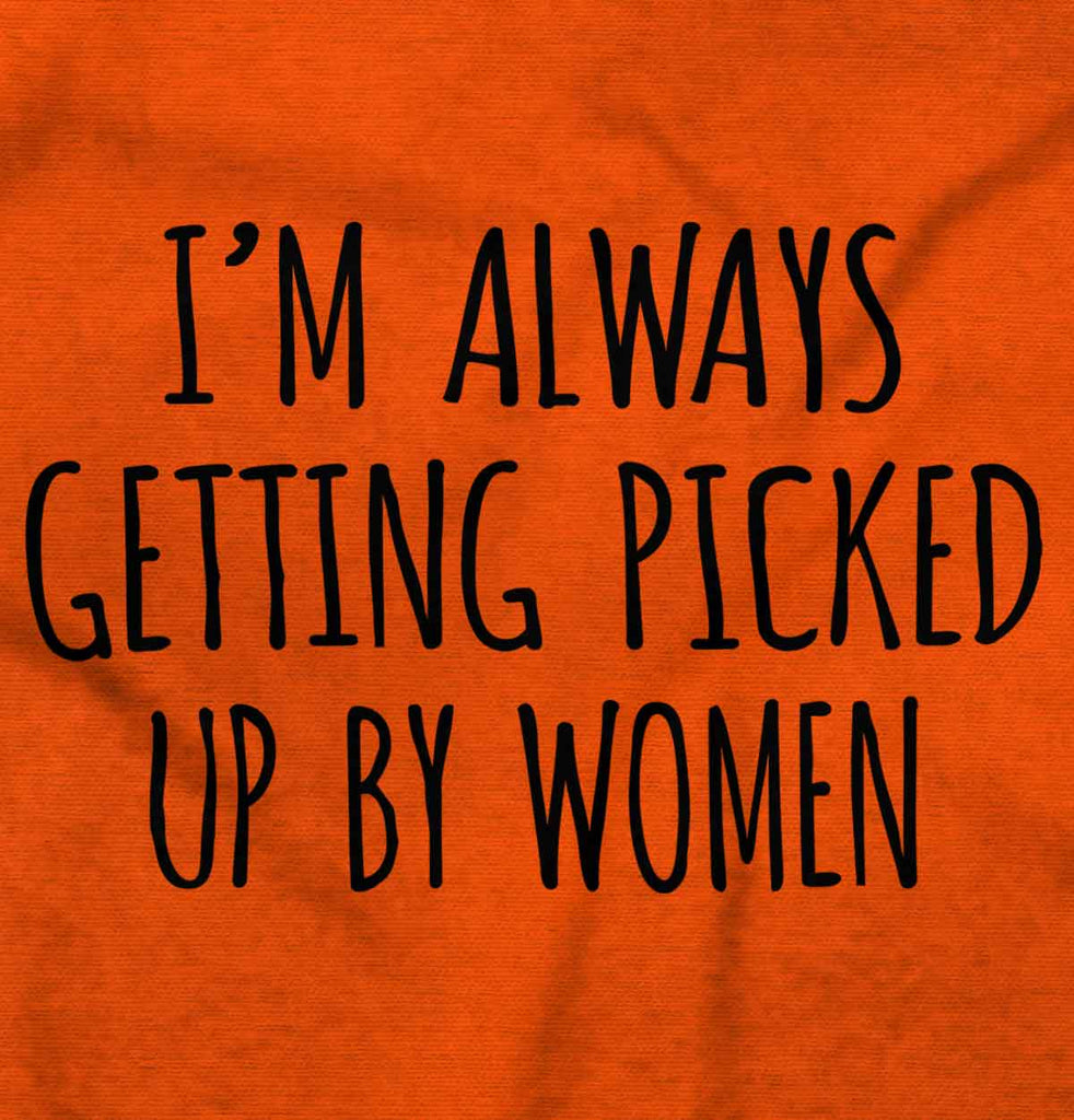 Picked Up By Ladies Romper Bodysuit-Direct To Garment Print-Brisco Baby