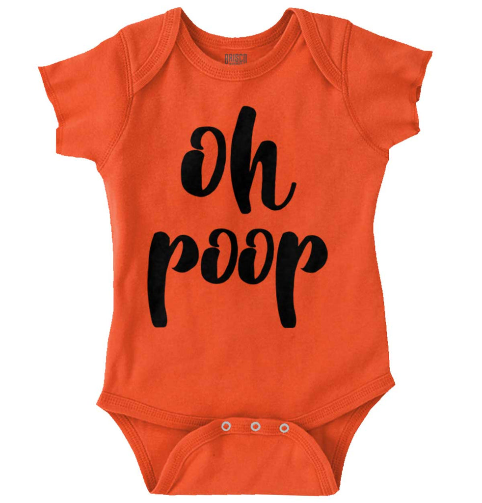Oh Poop Romper Bodysuit-Direct To Garment Print-Brisco Baby