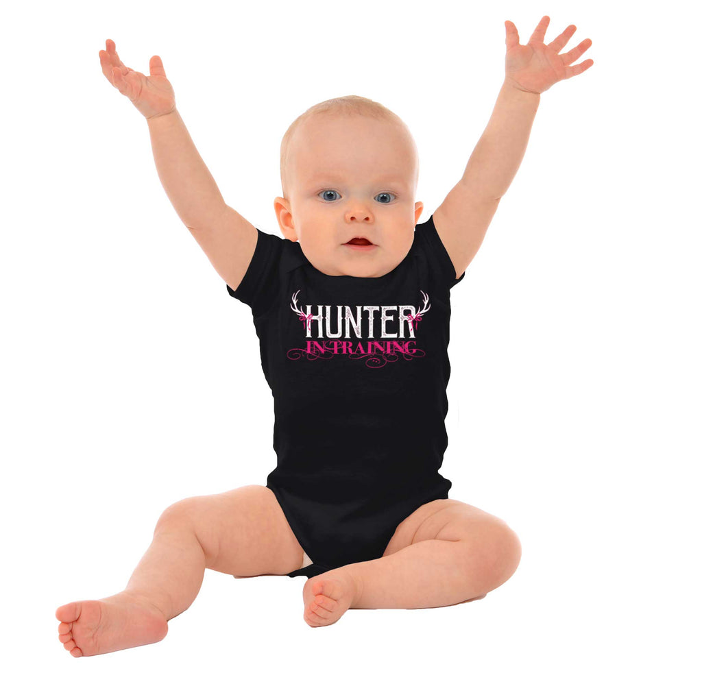 Hunter Girl In Training Romper Bodysuit-Direct To Garment Print-Brisco Baby