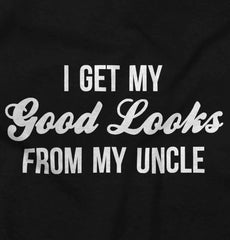 Good Looks From Uncle Romper Bodysuit-Direct To Garment Print-Brisco Baby