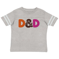 Dungeons Fantasy Tabletop Gamer Toddler Football Jersey Tee-Direct To Garment Print-Brisco Baby