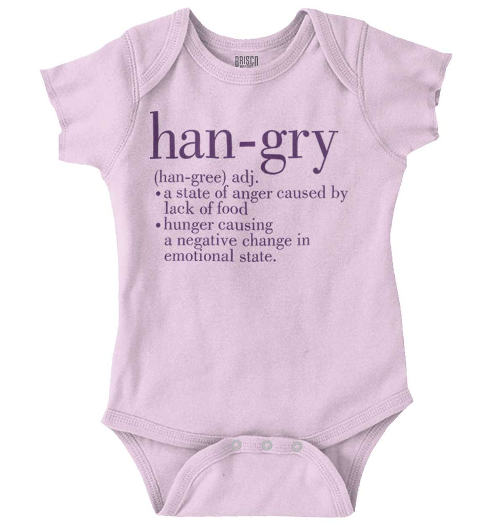 Hangry Definition Romper Bodysuit-Direct To Garment Print-Brisco Baby