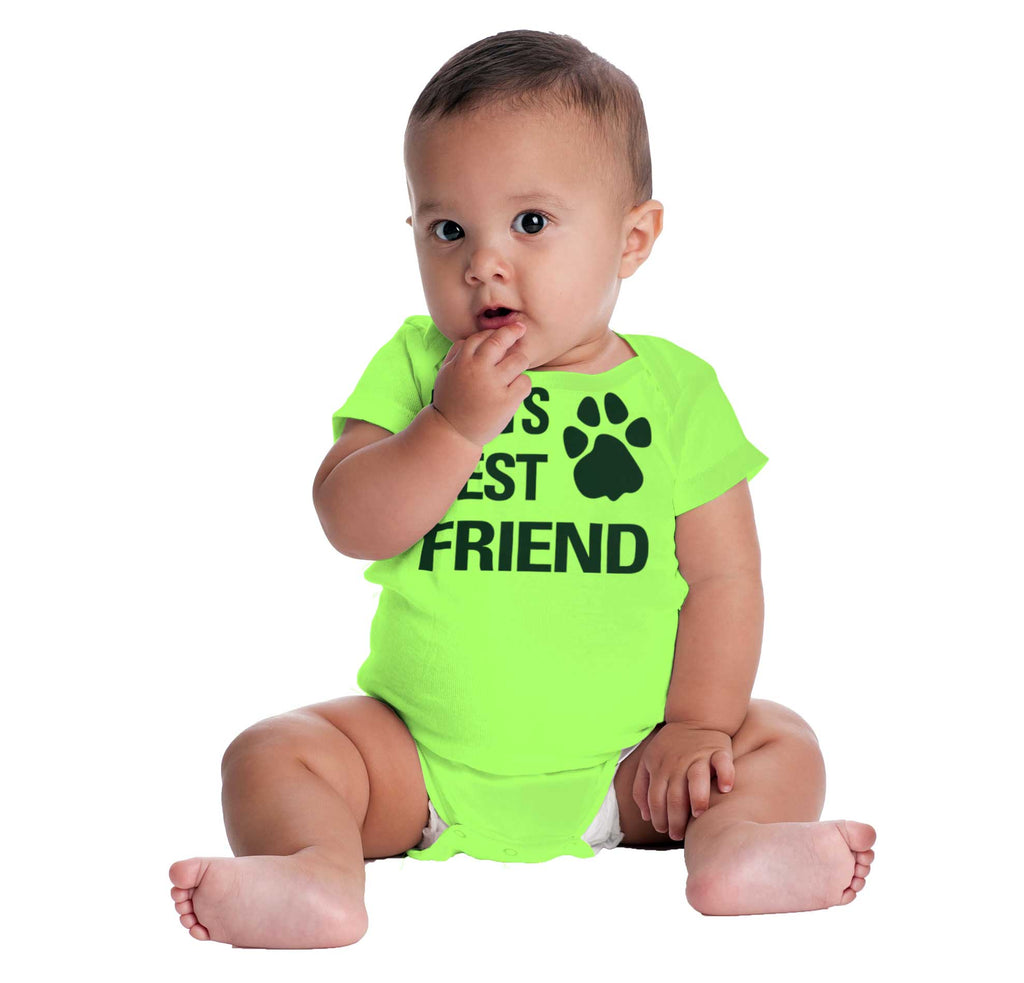 Dog's Best Friend Romper Bodysuit-Direct To Garment Print-Brisco Baby