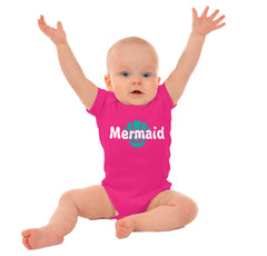 Mermaid Shell Romper Bodysuit-Direct To Garment Print-Brisco Baby
