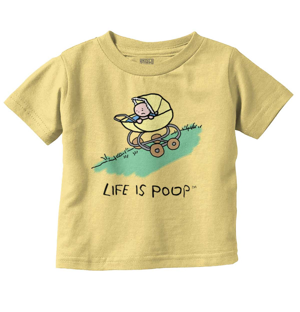 Downhill Stroller Infant Toddler T Shirt-Direct To Garment Print-Brisco Baby