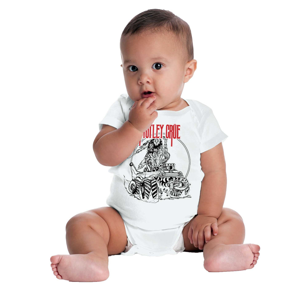 Motley Crue Band Romper Bodysuit-Direct To Garment Print-Brisco Baby