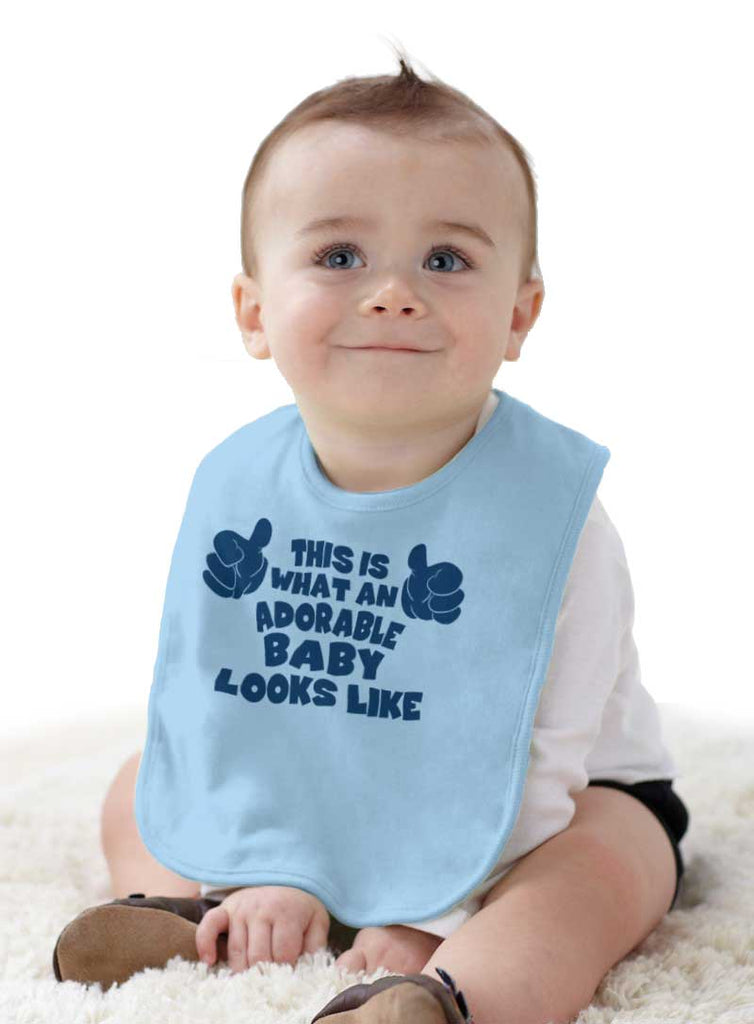 Adorable Looks Like Infant Baby Bib-Direct To Garment Print-Brisco Baby