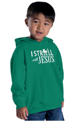 Stroll With Jesus Toddler Pullover Hoodie-Direct To Garment Print-Brisco Baby