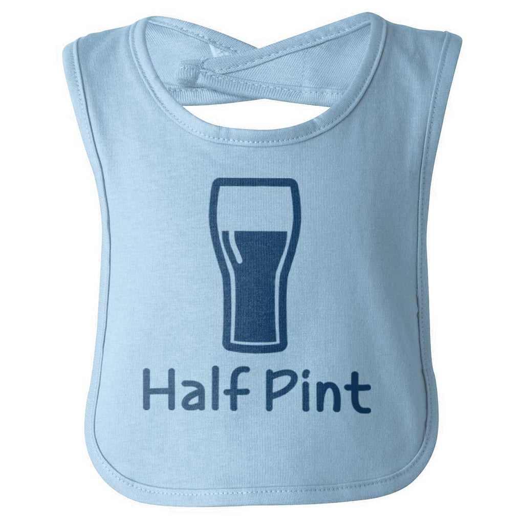 Half Pint Infant Baby Bib-Direct To Garment Print-Brisco Baby